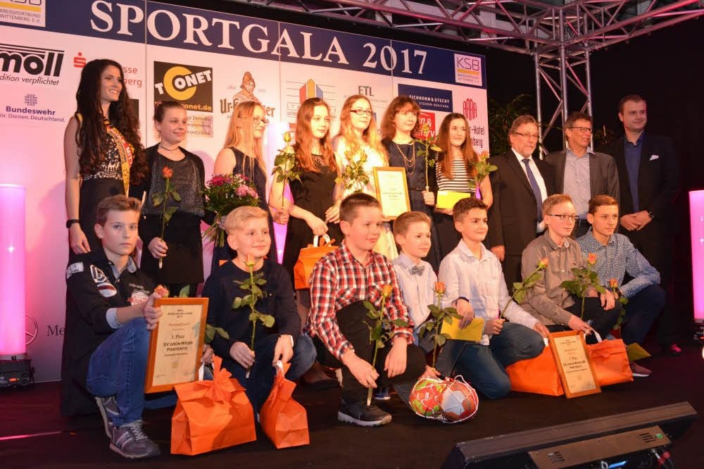Stolz präsentierte sich der Sportlernachwuchs bei der Sportgala am Samstag in Wittenberg.