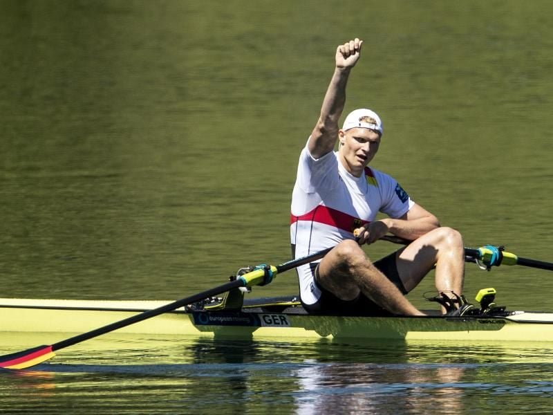 Oliver Zeidler ist Europameister im Einer. Foto: Alexandra Wey/KEYSTONE