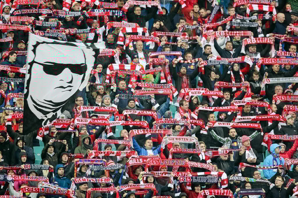 Fans von RB Leipzig in der Red Bull Arena.
