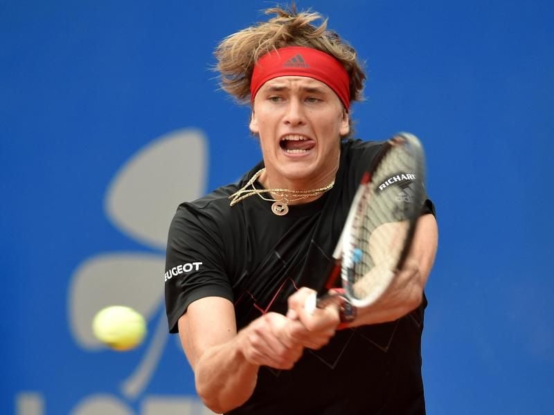 Beim Turnier in München favorisiert, aber mit schwerem Auftaktsieg über Yannick Hanfmann: Alexander Zverev. Foto: Angelika Warmuth