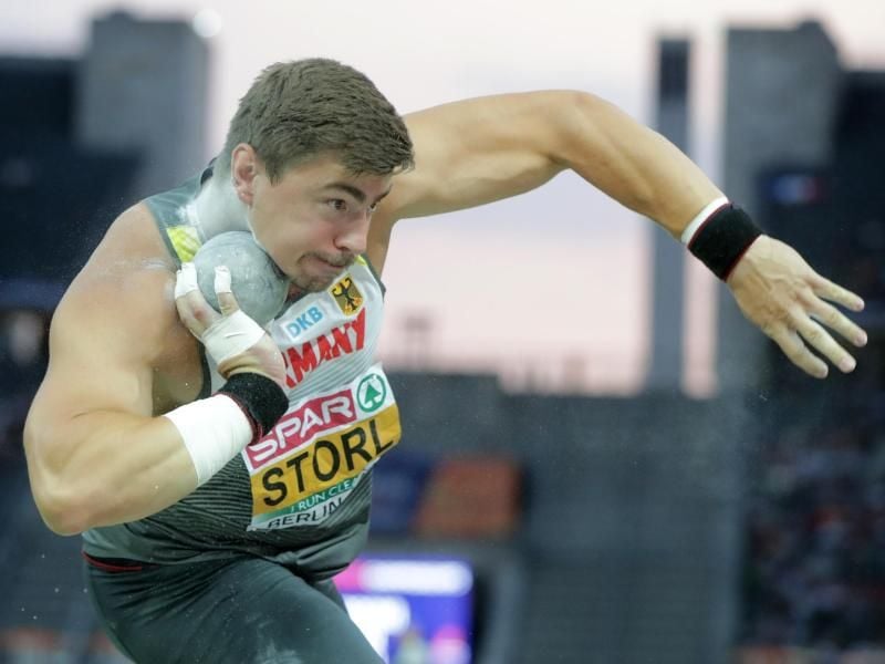 David Storl musste sich im Olympiastadion mit dem dritten Platz begnügen. Foto: Kay Nietfeld