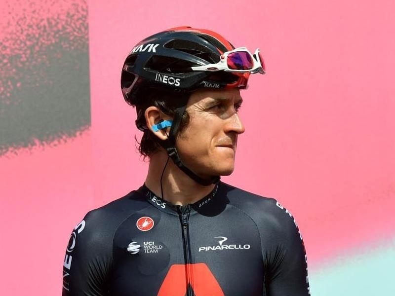 Geraint Thomas hat auf der dritten Etappe des Giro d'Italia viel Zeit eingebüßt. Foto: Gian Mattia D'alberto/LaPresse via ZUMA Press/dpa