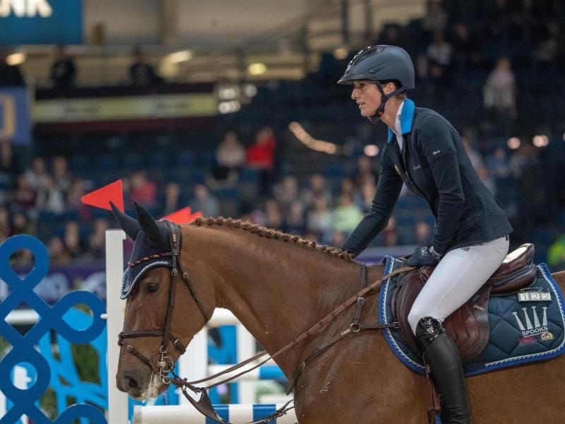 Simone Blum auf ihrem Pferd Alice. Foto: Sebastian Gollnow
