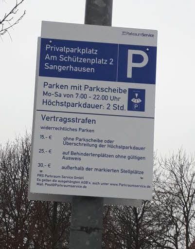 Eines der Schilder