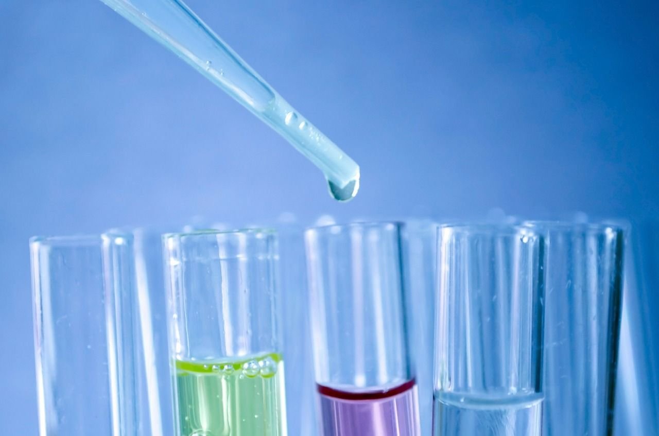 Reagenzgläser werden mit einer Pipette befüllt