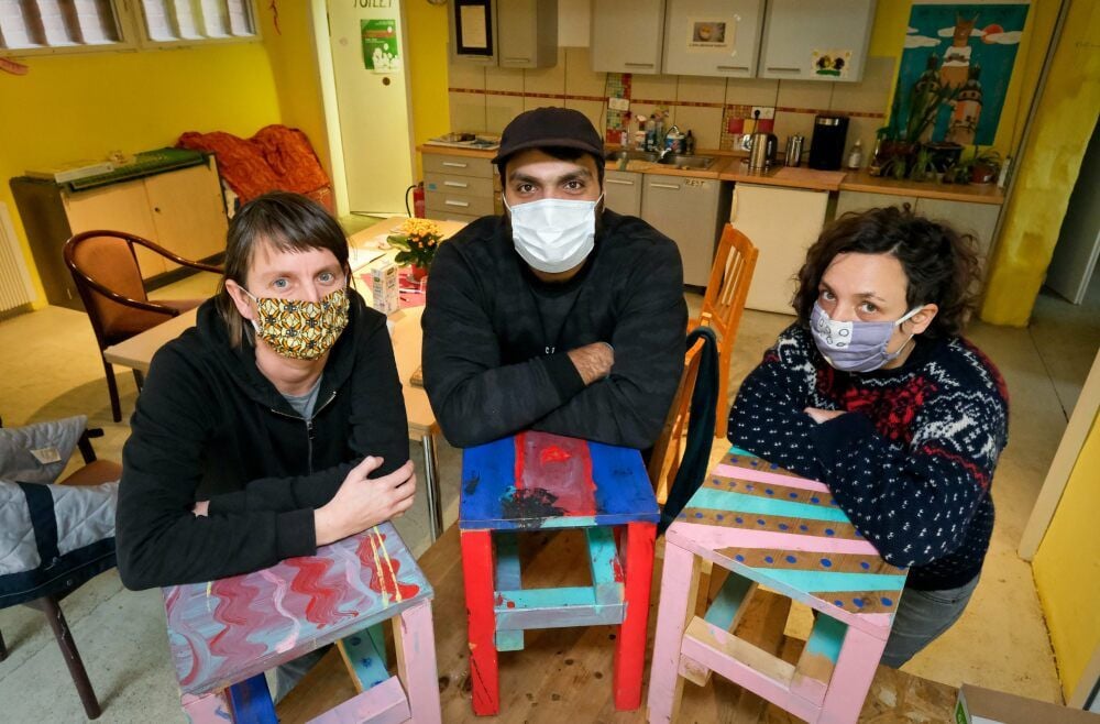 Das Team der „Grünen Villa“ in Neustadt (von links): Jenny Mrochen, Moaman Ajjawabra und Katrin Lau