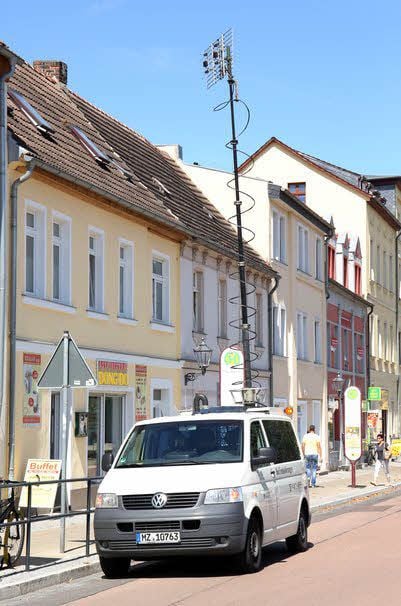Das Messfahrzeug der Bundesnetzagentur war am Montag in Bernburg.