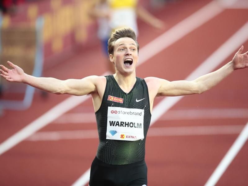 Karsten Warholm aus Norwegen lief in Oslo einen Europarekord. Foto: Lise Åserud/NTB scanpix