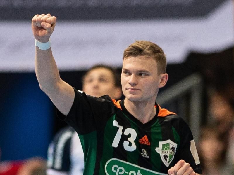 Im Spiel gegen RK Nexe holt Hannovers Timo Kastening 10 Tore. Foto: Swen Pförtner