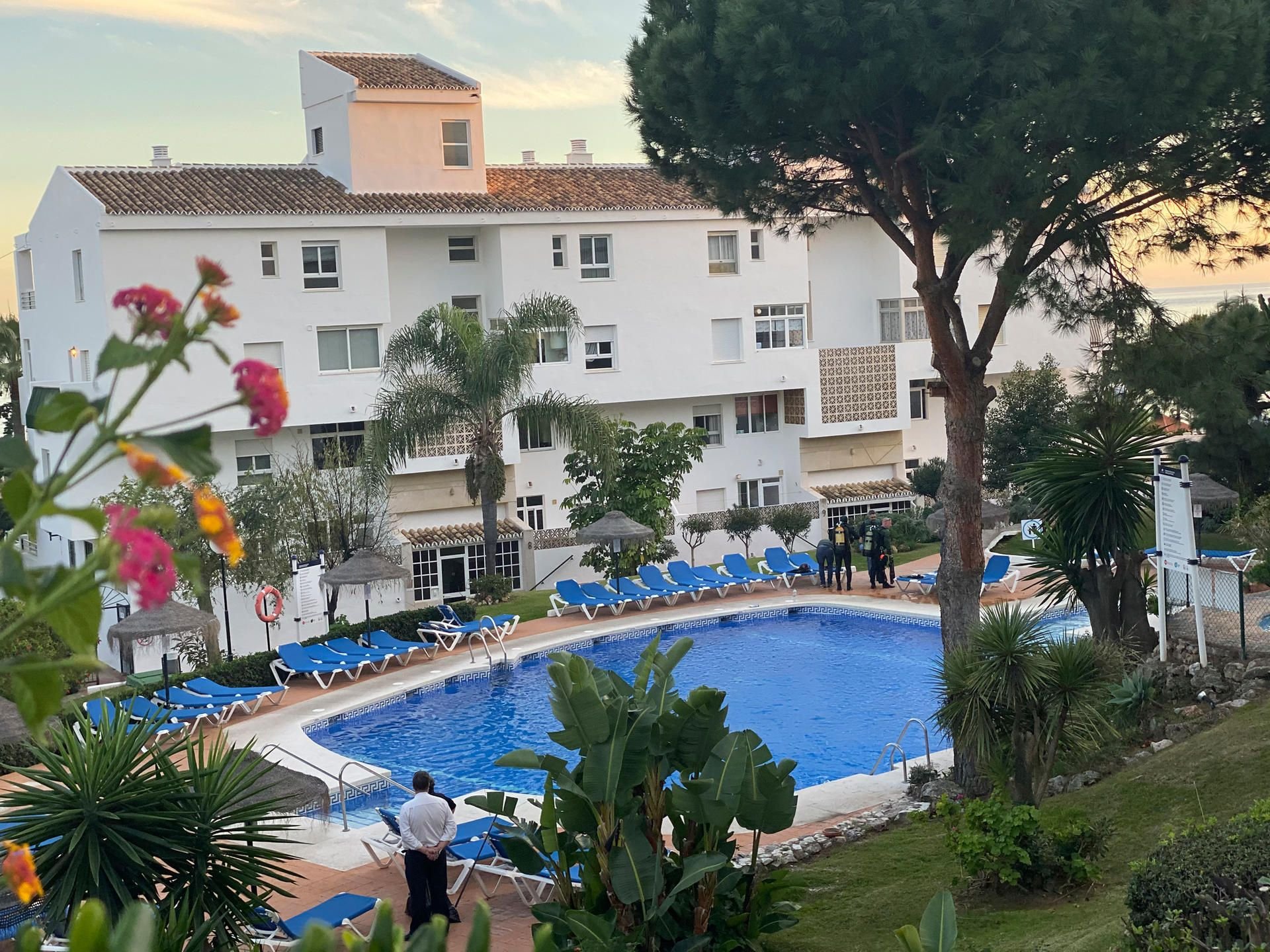 Drei Menschen starben in diesem Pool in der Ferienanlage Club La Costa World in der Nähe von Malaga.