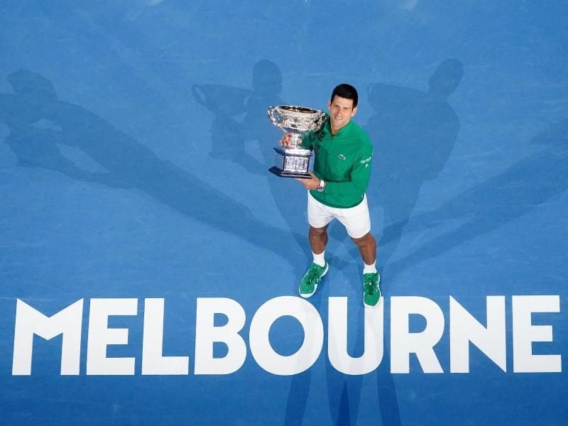 Novak Djokovic hatte in diesem Jahr den Titel bei den Australian Open gewonnen. Foto: Dave Hunt/AAP/dpa