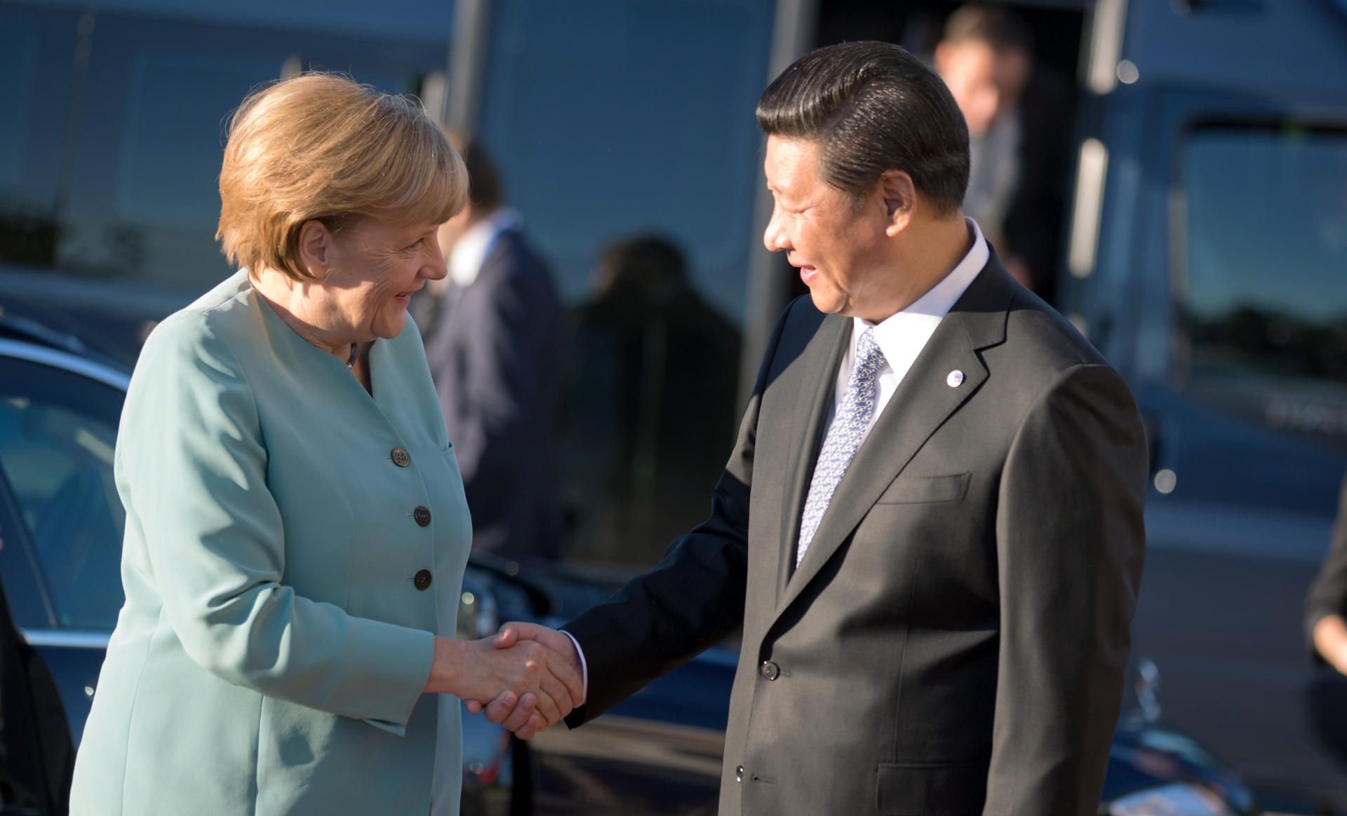 Bundeskanzlerin Angela Merkel und der chinesische Staatspräsident Xi Jingping beim G20-Gipfel in St. Petersburg