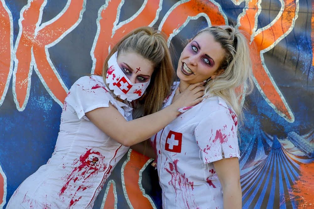 Auch die Grusel-Girls sind beim Horror-Circus in Leißling mit dabei.