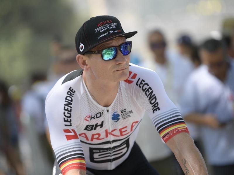 Skeptischer Blick: André Greipel vom Team Arkea-Samsic. Foto: Yorick Jansens/BELGA