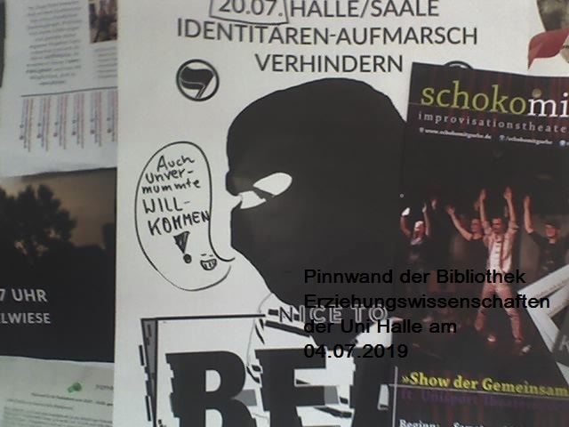 Mit diesem Poster an der Universität Halle ruft die Antifa offen zur Gewalt auf.