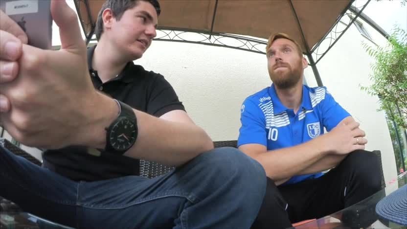 Nico Hammann (r.) stellte sich den Fragen von MZ-Reporter Daniel George.