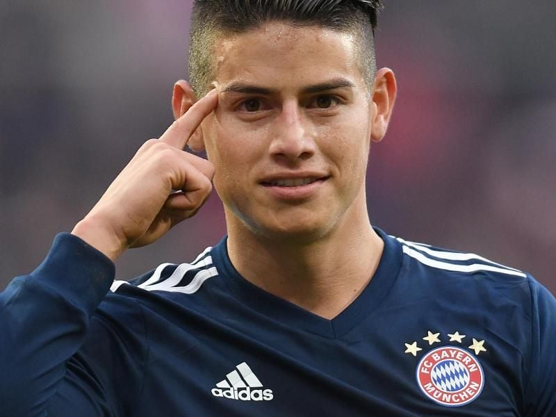 Kolumbiens James Rodriguez fühlt sich beim FC Bayern München nach eigener Aussage sehr wohl. Foto: Torsten Silz