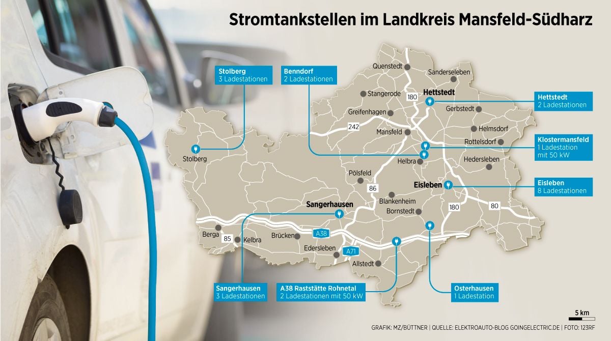 Mansfeld-Südharz: Eine Übersicht über die Ladestationen für Elektromobilität