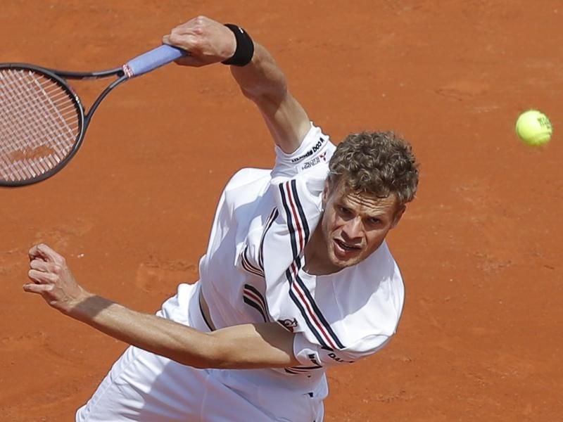 Yannick Hanfmann hatte bei den French Open gegen Rafael Nadal keine Chance. Foto: Michel Euler/AP