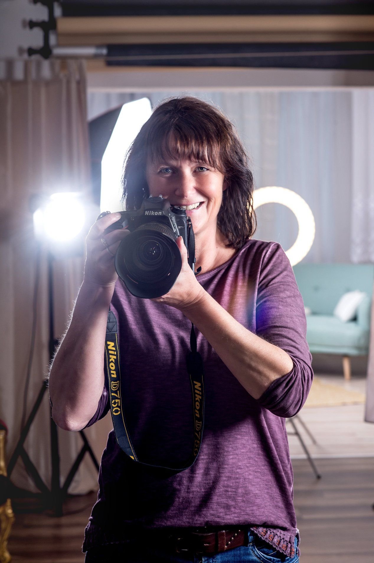 Fotografenmeisterin Andrea Kleie in ihrem Geschäft an der Burgstraße.