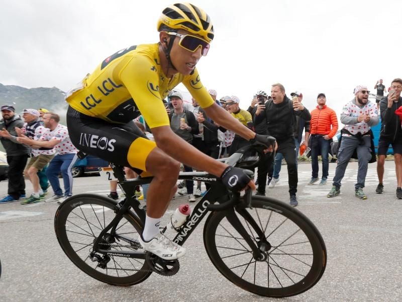 Mit gerade einmal 22 Jahren ist Bernal der jüngste Tour-de-France-Sieger seit dem Zweiten Weltkrieg. Foto: Thibault Camus/AP