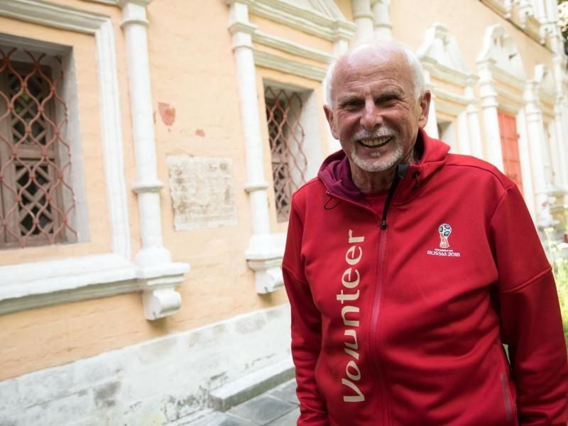 Die WM in Russland ist für den 72 Jahre alten Hubert Bihler das 42. sportliche Großereignis als Volunteer. Foto: Federico Gambarini
