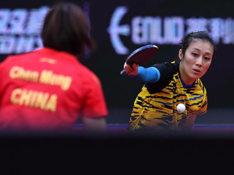 Ist nur knapp an der Weltranglisten-Ersten Chen Meng aus China gescheitert: Han Ying. Foto: Zhu Zheng/XinHua/dpa
