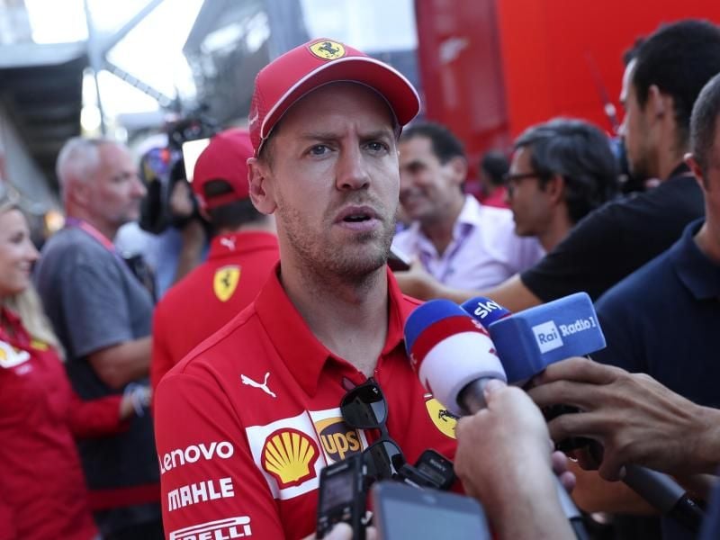 Sebastian Vettel dämpft vor dem Belgien-Rennen die Erwartungen. Foto: Francisco Seco/AP