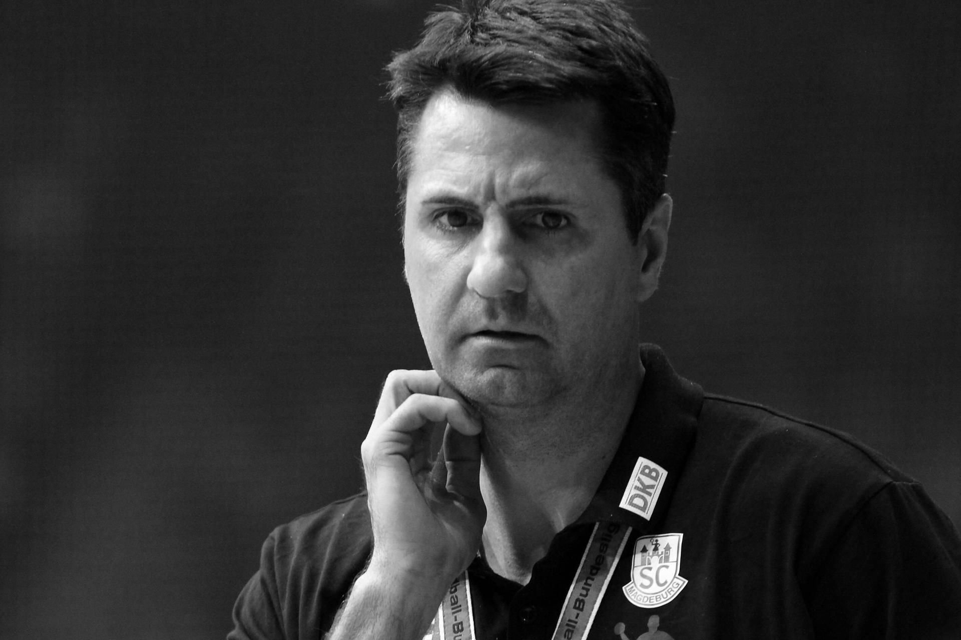 Dirk Pauling im Jahr 2012 während eines SCM-Spiels in der GETEC-Arena Magdeburg. Pauling ist bei einem tragischen Sportunfall ums Leben gekommen.