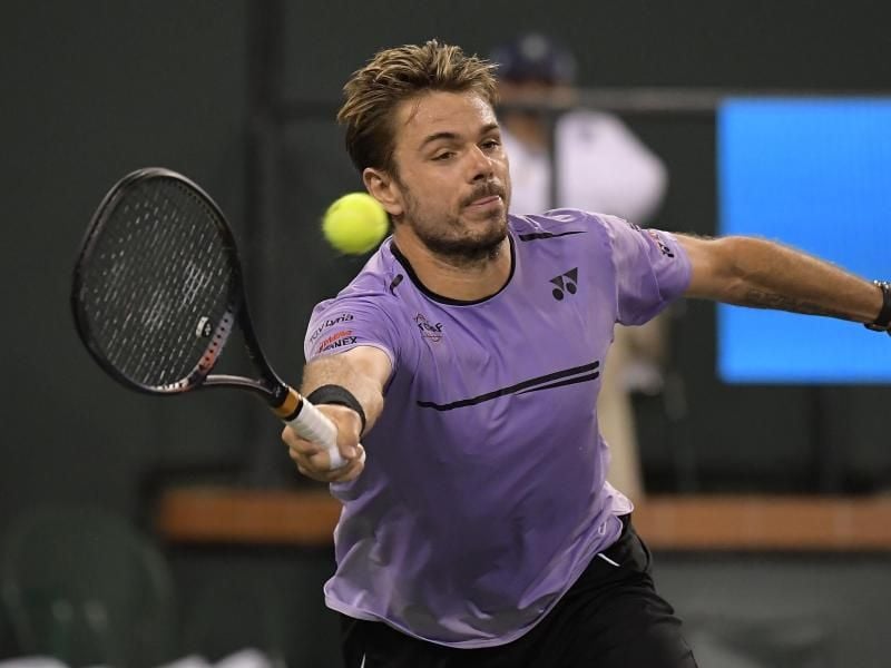 Wawrinka gewann das Finale gegen den Russen Aslan Karazew glatt in zwei Sätzen. Foto: Mark J. Terrill/AP/dpa