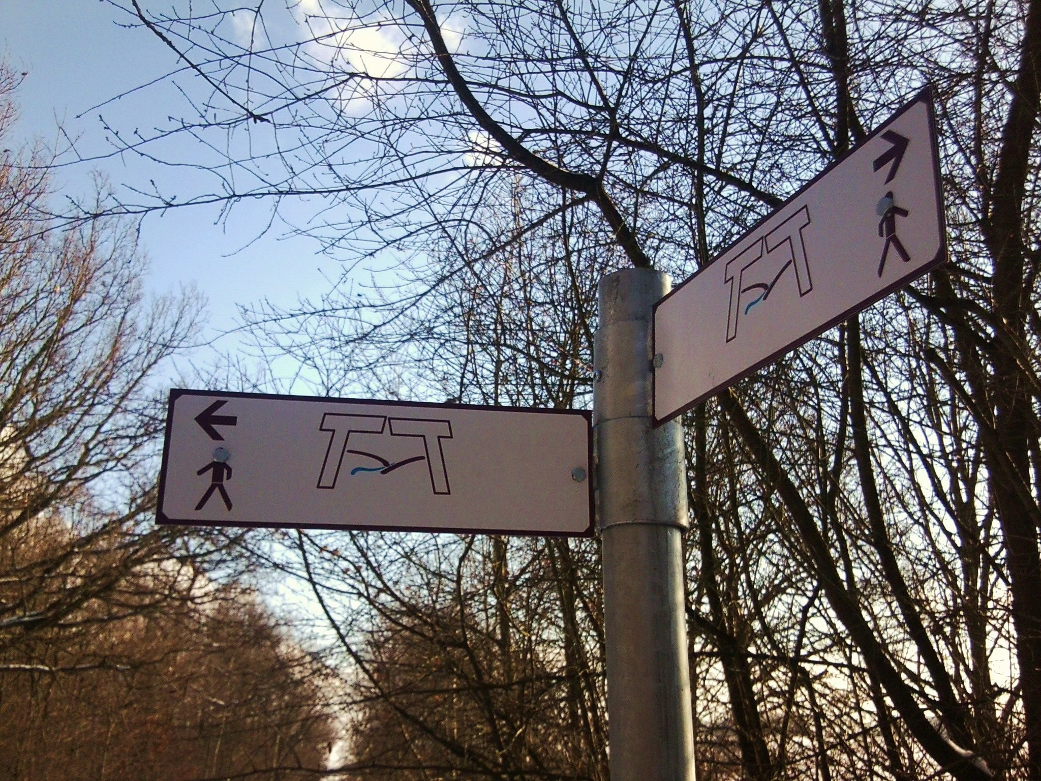 Wegweiser für den Geopfad Triastor