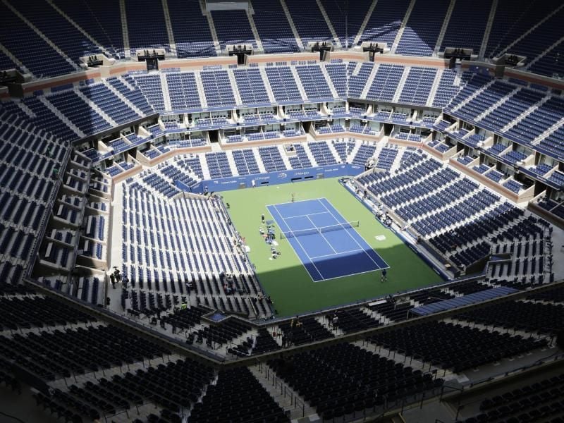 Austragungsort der Fortnite-WM: Das Arthur-Ashe-Stadium in New York. Foto: Peter Morgan/AP