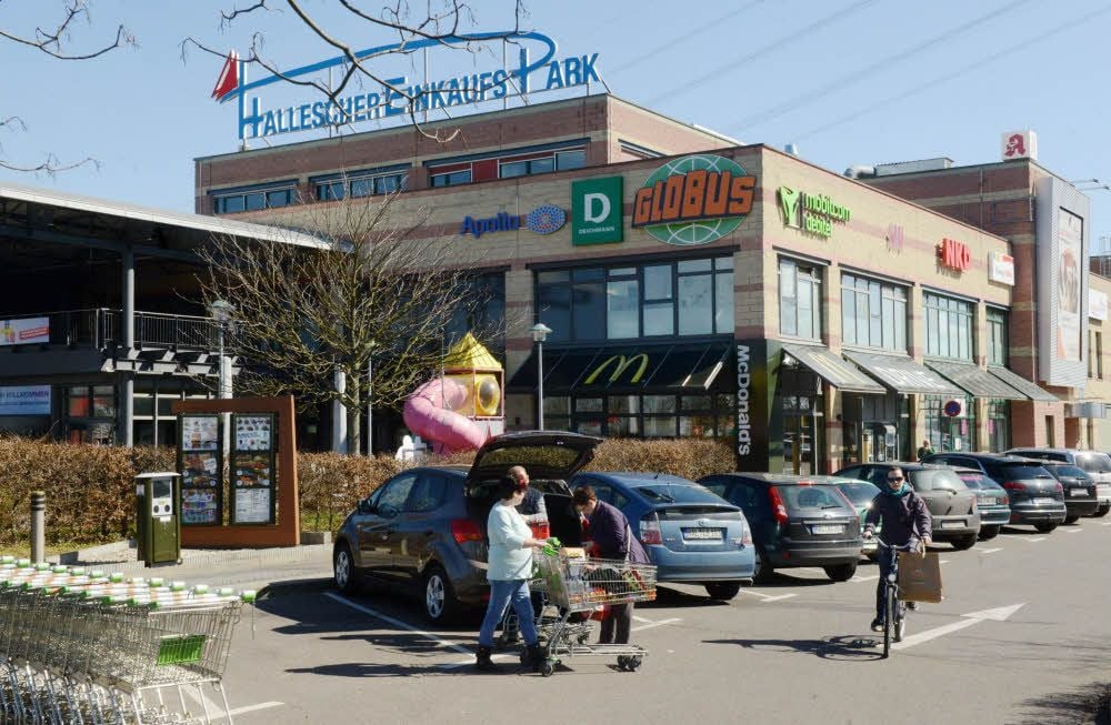 Der Hallesche Einkaufspark Hep in Bruckdorf. Das Globus-Warenhaus gehört in dem Komplex zu den großen Kundenmagneten.