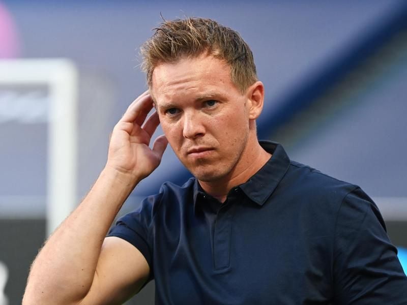 Braucht noch weiteren Ersatz für den abgewanderten Timo Werner: RB-Trainer Julian Nagelsmann. Foto: Michael Regan/Getty Images via UEFA/dpa