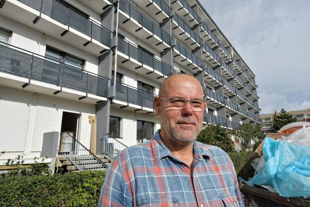 Das Ergebnis kann sich für den Projektleiter Andreas Schindler sehen lassen. Die Sanierung in der Ellerbreite 45-49 ist auf der Zielgeraden.