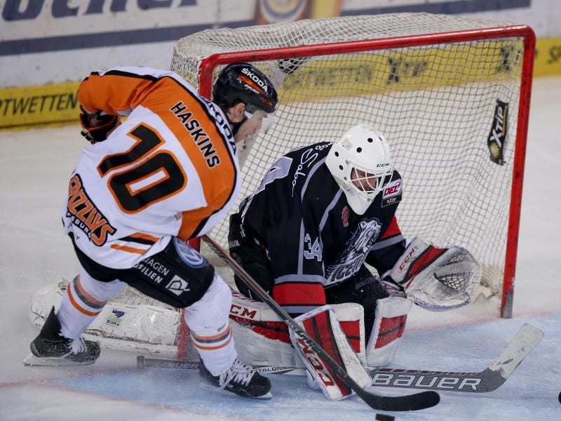 Der Wolfsburger Tyler Haskins beendet seine Eishockey-Karriere. Foto: Daniel Karmann