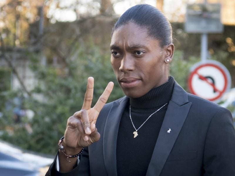 Caster Semenya vor dem Internationalen Sportgerichtshof CAS. Foto: Laurent Gillieron/KEYSTONE