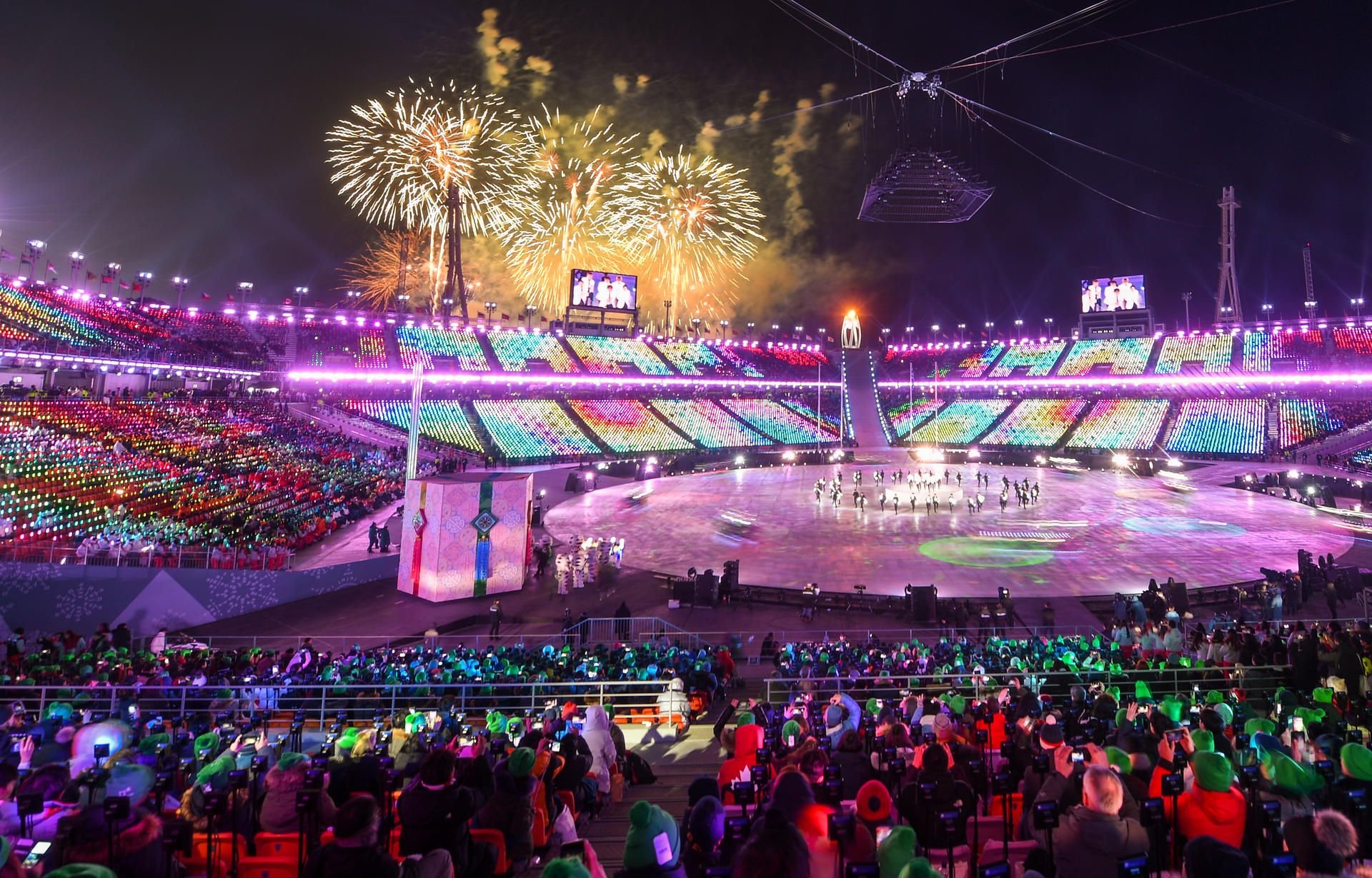 Feuerwerk zum Abschluss der Olympischen Winterspiele in Pyeongchang.