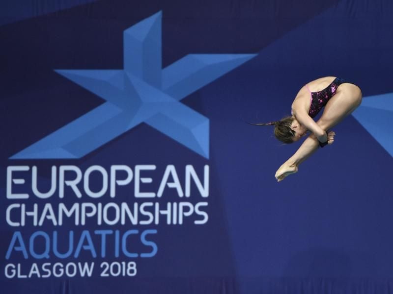 Gewinnt EM-Bronze vom Turm: Maria Kurjo. Foto: Ian Rutherford/PA