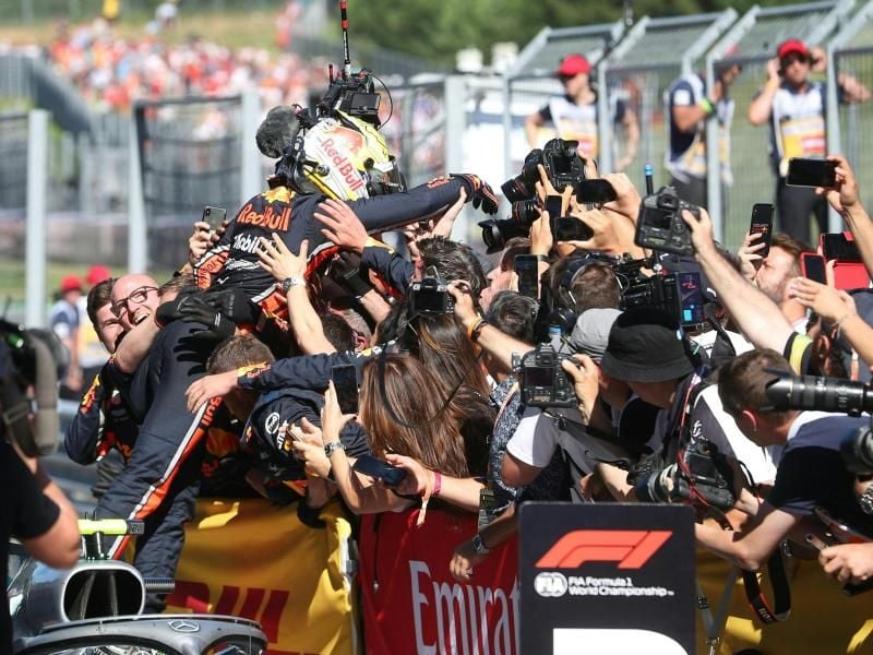 Max Verstappen hat das Formel-1-Rennen von Österreich gewonnen. Foto: Georg Hochmuth