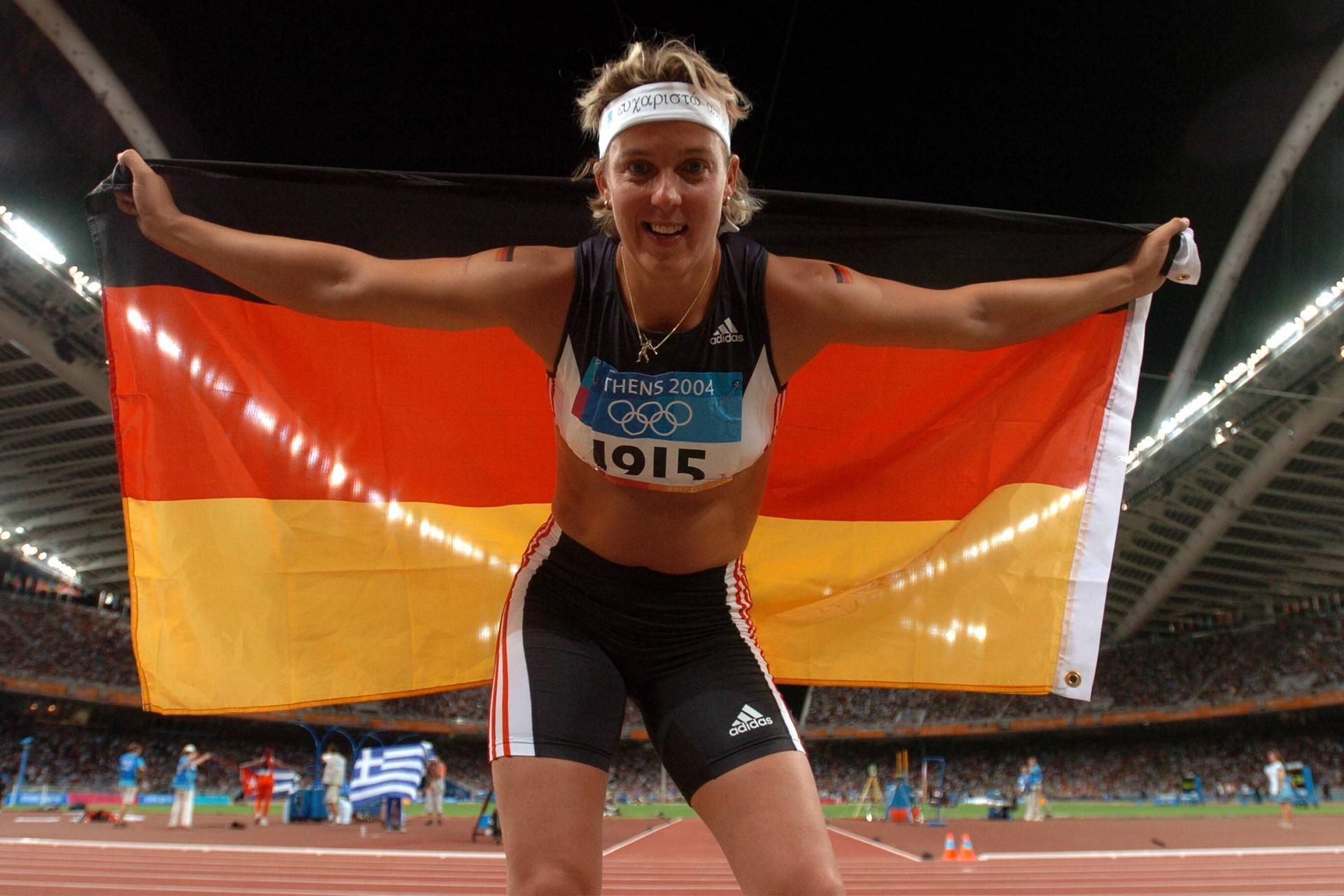 Speerwerferin Steffi Nerius wurde 2004 in Athen Olympia-Zweite.