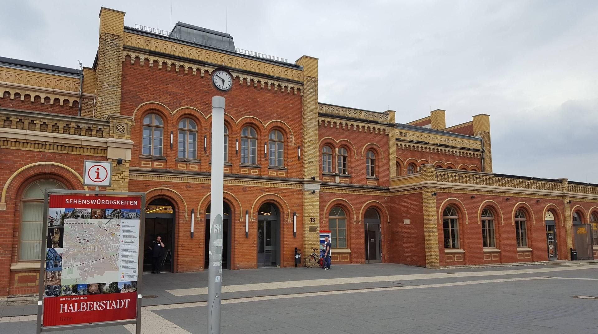 Der Bahnhof in Halberstadt