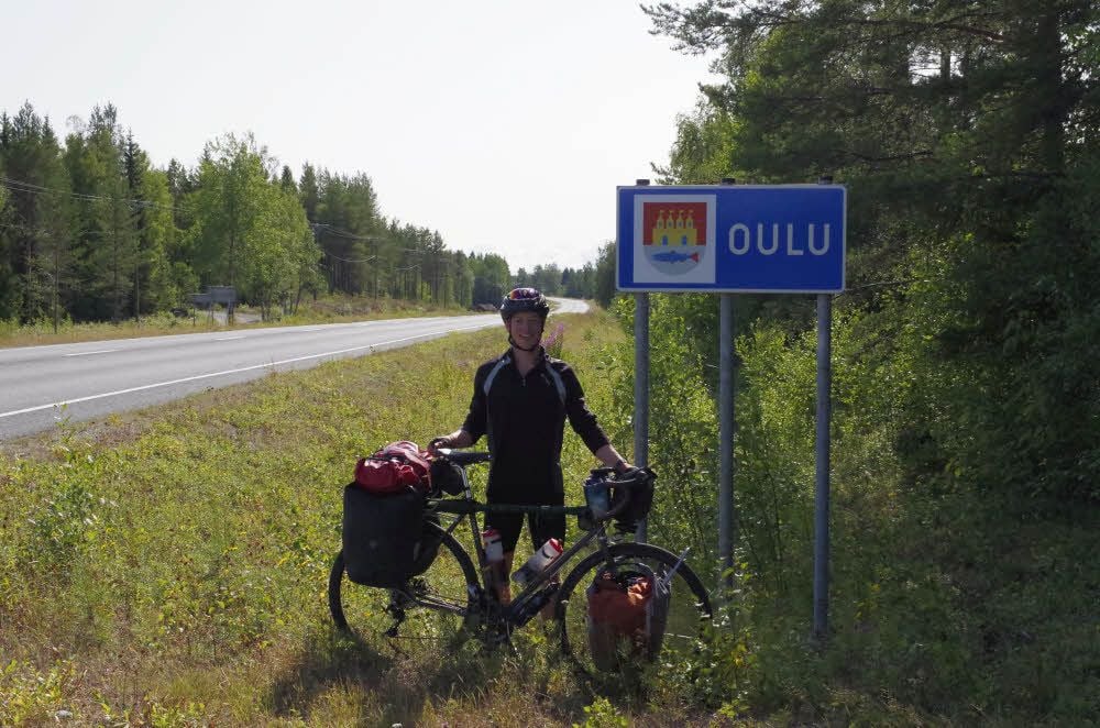 Auch Halles finnische Partnerstadt Oulu war eine der Stationen von Moritz Albrecht auf seiner Radtour von Halle nach Norwegen.