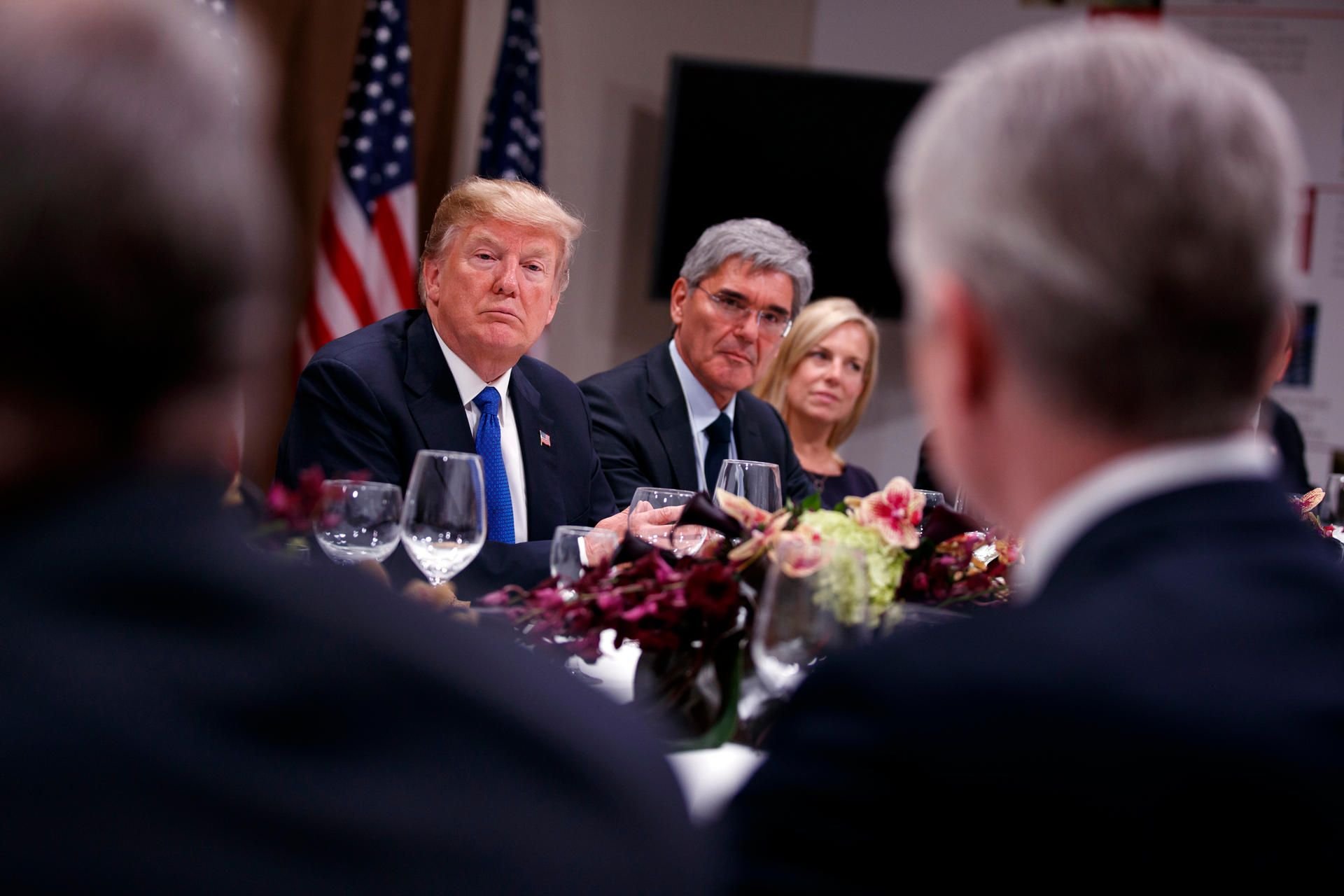 Donald Trump und Joe Kaeser in Davos