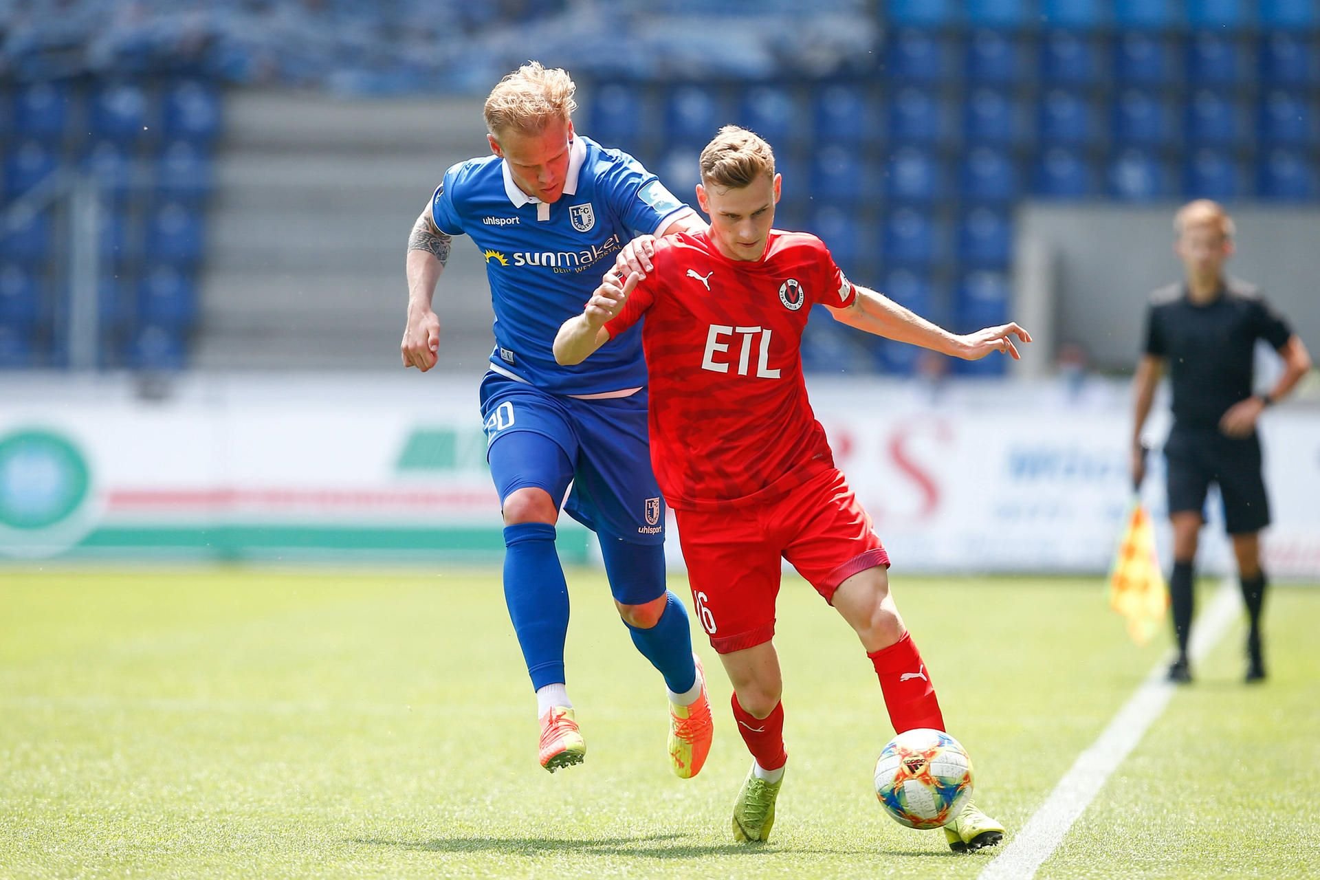 Beim Heimspiel vor leeren Rängen konnte sich der FC Magdeburg mit 2:0 gegen Viktoria Köln durchsetzen.