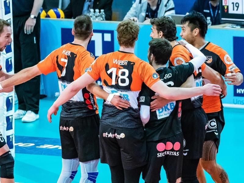 Die Berlin Volleys stehen im Playoff-Finale. Foto: Jürgen Feichter/expa