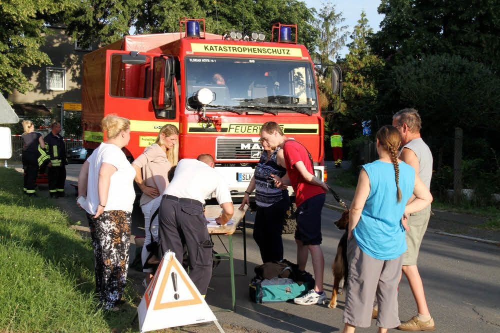 Anwohner mussten am Dienstagabend aus Sicherheitsgründen kurzzeitig ihre Häuser verlassen.