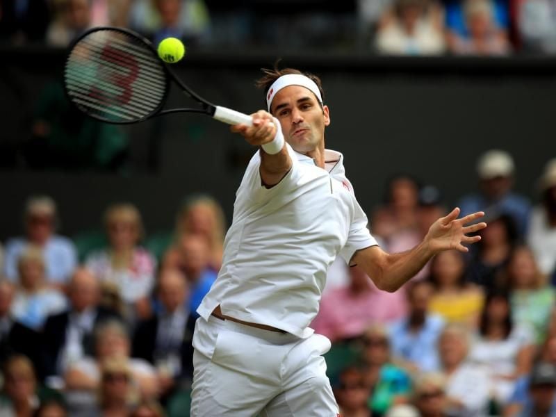 Roger Federer will seinen neunten Wimbledon-Titel gewinnen. Foto: Adam Davy/PA Wire