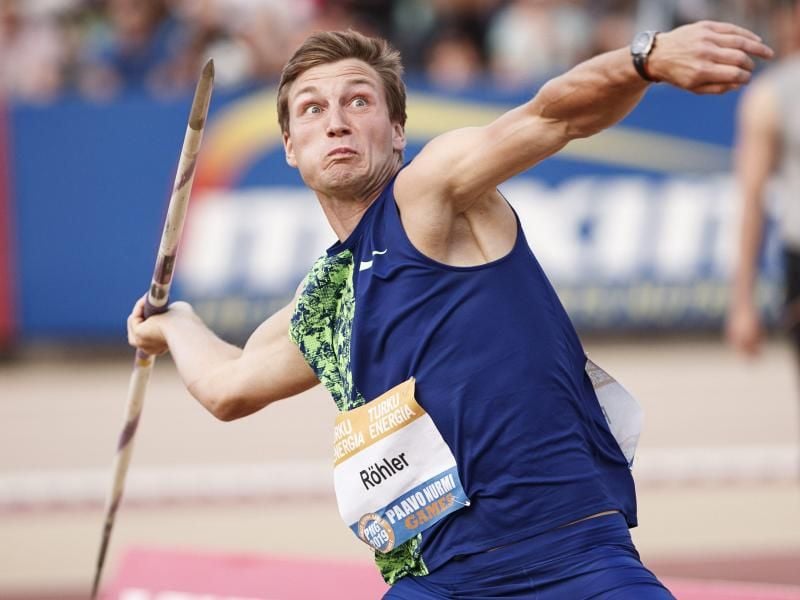 Speerwurf-Olympiasieger Thomas Röhler belegt in Turku Rang zwei. Foto: Roni Rekomaa/Lehtikuva