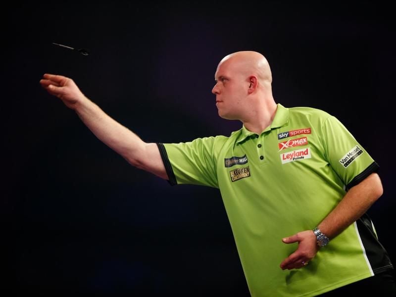 Michael van Gerwen schied bei der EM schon aus. Foto: John Walton/PA Wire/dpa